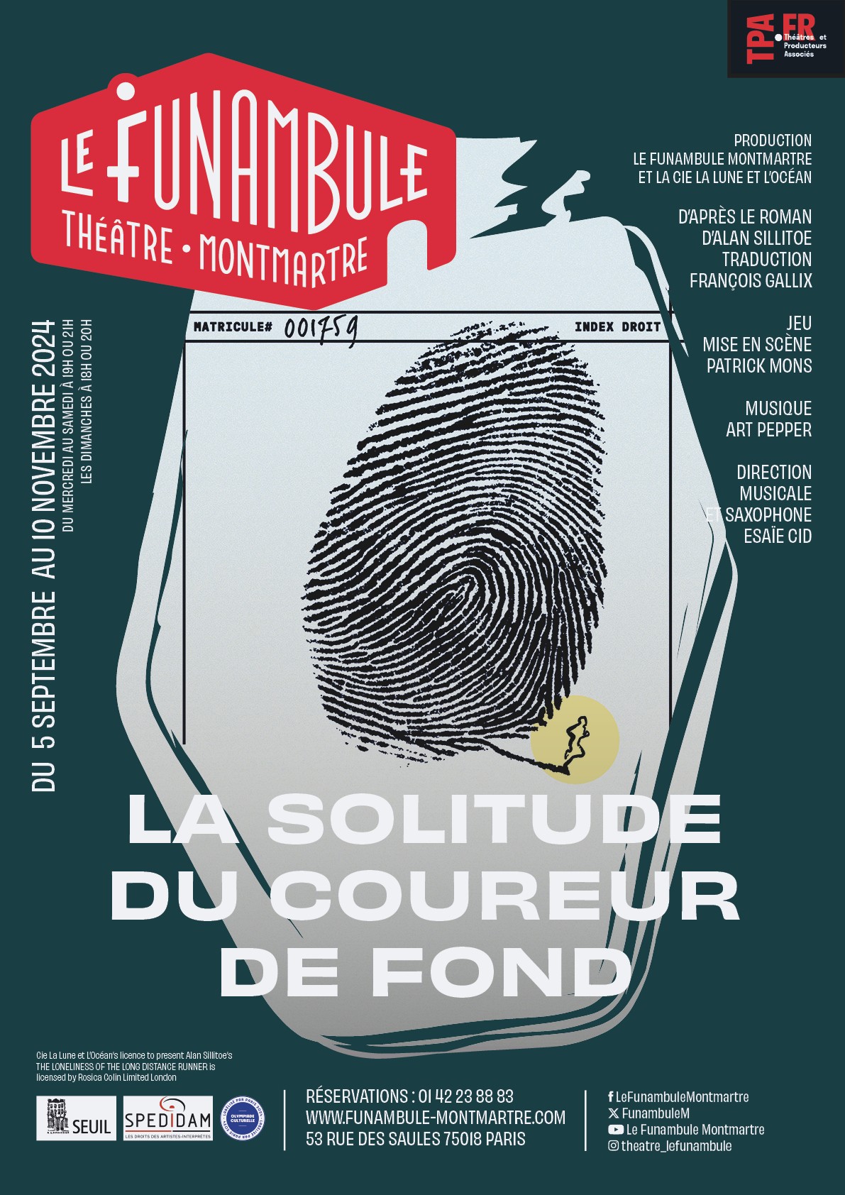 Affiche A2 solitude du coureur de fond